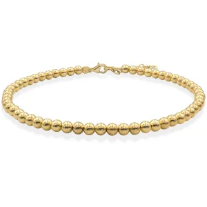 Bratara de picior, Argint 925 Premium, cu bilute (4 mm)