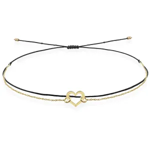 Bratara de picior, Aur 14K Premium, inima si bilute