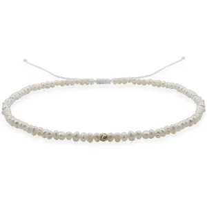 Bratara de picior, perle si biluta Aur 14K Premium