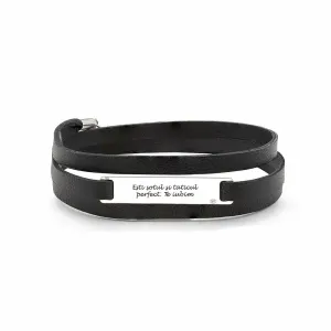 Bratara barbat din Argint 925 Premium, personalizata cu gravura (35 mm)