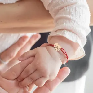 Bratara bebe din Aur 14K Premium, cu snur reglabil si personalizata cu gravura (11 mm)
