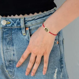 Bratara snur oval 22 mm personalizat gravura cu poza Aur 14K