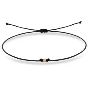 Bratara picior Aur 14K Premium, snur si biluta, reglabila