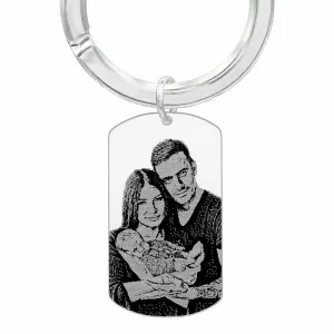Breloc personalizat cu poza, Argint, placuta Army (50 mm)
