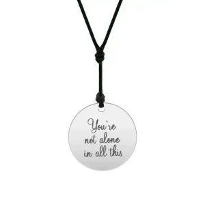 Colier snur banut personalizat gravura text Argint 925 Premium( 17mm)