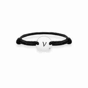 Inel Argint 925 Premium, banut personalizat, snur reglabil (7 mm)