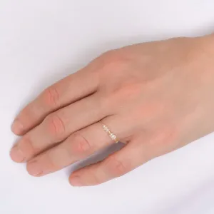 Inel Aur 14K Premium, biluta si Perle naturale de cultura, snur reglabil