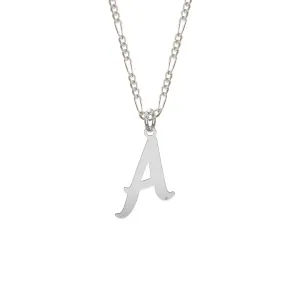 Lant Argint 925 Premium barbat, personalizat initiala (lant gros Figaro)