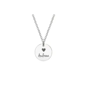 Lantisor Argint 925, personalizat gravura text, banut (10 mm)