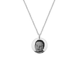 Lantisor Argint 925, personalizat poza, banut (10 mm)