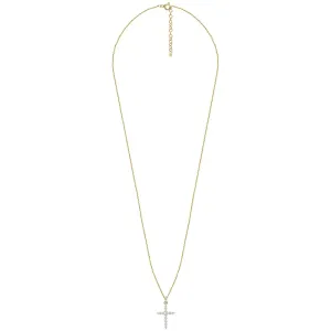 Lantisor Argint 925 Premium dama - cruce medie cu zirconii