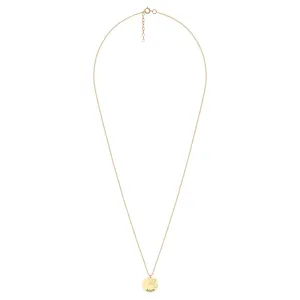 Lantisor Aur dama, cruce stilizata si banut, personalizat (10 & 12 mm)