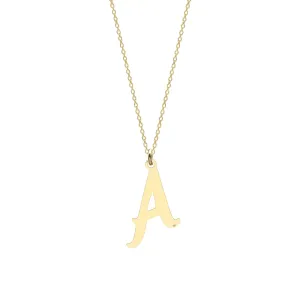 Lantisor Aur 14K Premium dama, personalizat initiala