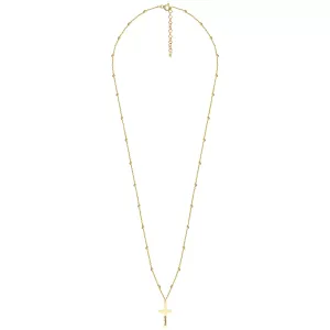 Lantisor bilute Argint 925 Premium dama - cruce personalizata cu text (27 mm)