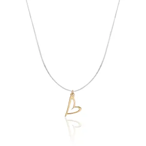 Lantisor cu fir transparent si pandantiv aur