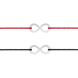 Bratari cuplu Argint 925 Premium, infiniti si snur reglabil (17 mm)