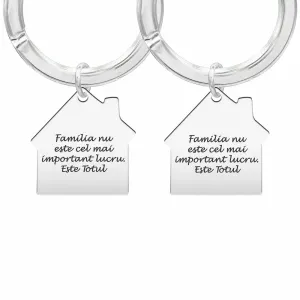 Brelocuri Argint 925 Premium, personalizate, casa (30 mm)