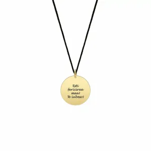 Pandantiv Aur 14K Premium, personalizat cu poza, banut mic 10 mm