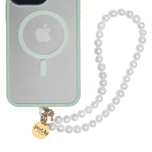Perla9 Maner telefon / Colier THE NATURAL accesoriu multifunctional din perle de cultura - placat cu aur galben