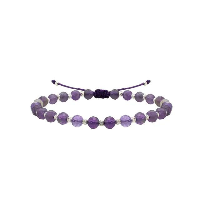 Bratara Argint 925 Premium dama - bilute si piatre semipretioase ametist