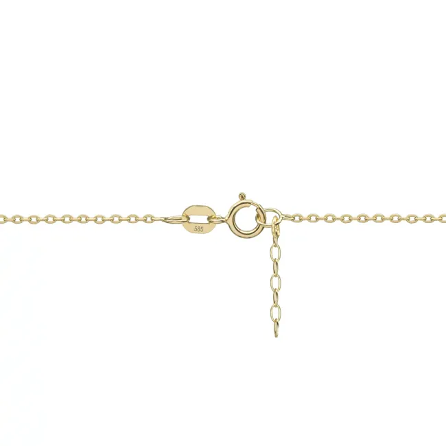 Bratara Aur 14K Premium de dama, lant si banut, personalizata initiala (7 mm) picture - 4
