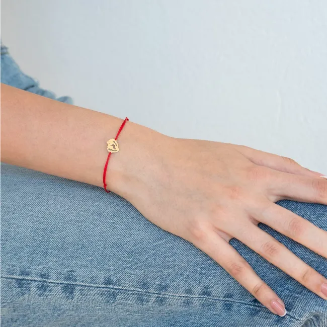 Bratara Aur 14K Premium dama, snur si talpite, personalizata (11 mm)