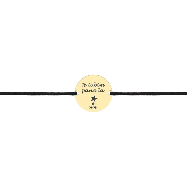 Bratara barbateasca Argint 925 Premium, snur si banut mic, personalizata (10 mm)