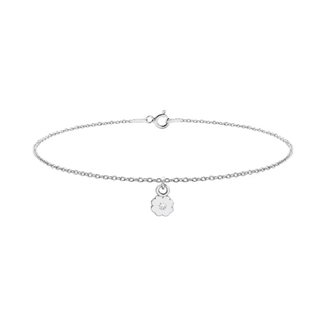 Bratara Dama Argint cu element floare cu zirconiu