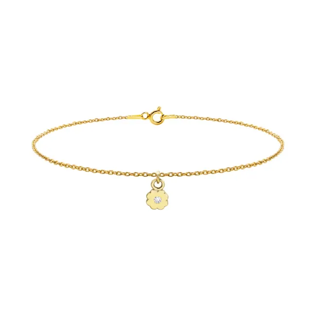 Bratara Dama Argint cu element floare cu zirconiu picture - 3