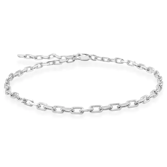 Bratara de picior, Argint 925 Premium, lant Cable XL