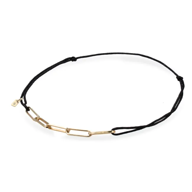 Bratara de picior, Argint 925 Premium, mix snur si lant, reglabila picture - 12