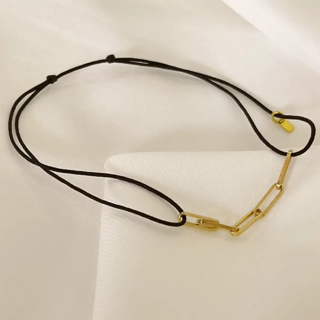 Bratara de picior, Argint 925 Premium, mix snur si lant, reglabila picture - 10
