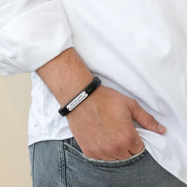 Bratara barbat din Argint 925 Premium, personalizata cu gravura (36 mm)