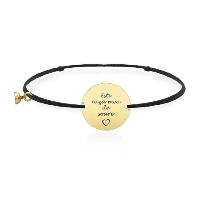 Bratari cuplu magnetice Argint 925 Premium,snur reglabil si banuti, personalizate (17 mm) picture - 4