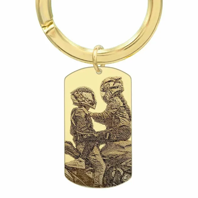 Breloc personalizat cu poza, Argint, placuta Army (50 mm) picture - 4