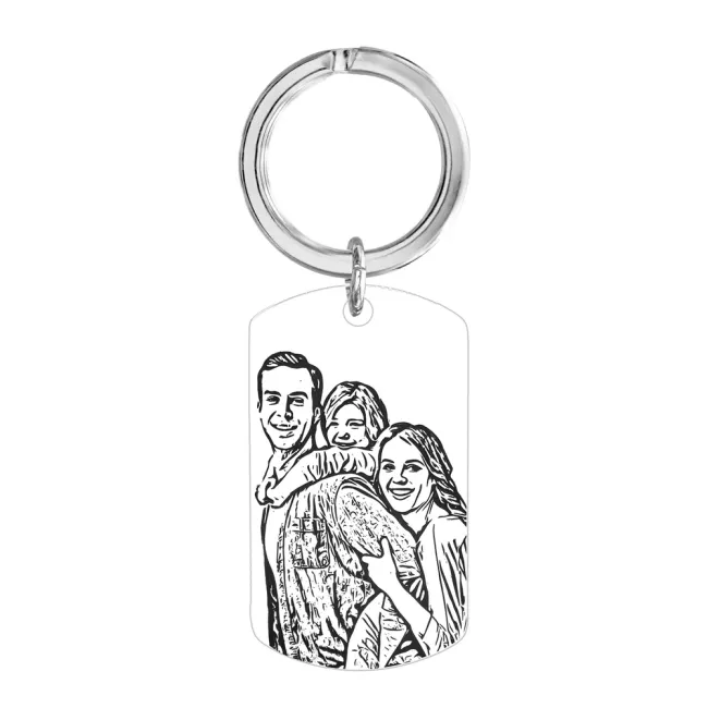 Breloc Inox Premium hipoalergenic,personalizat cu poza 4life, placuta Army (43 mm)