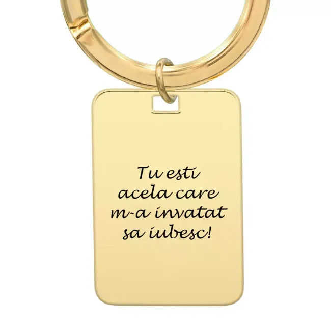 Breloc Argint 925 Premium, personalizat, placuta (30 mm)