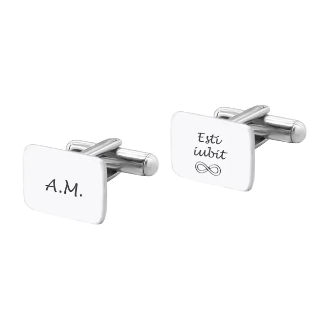 Butoni personalizati, Inox Premium hipoalergenic, dreptunghiulari (12 mm) picture - 3