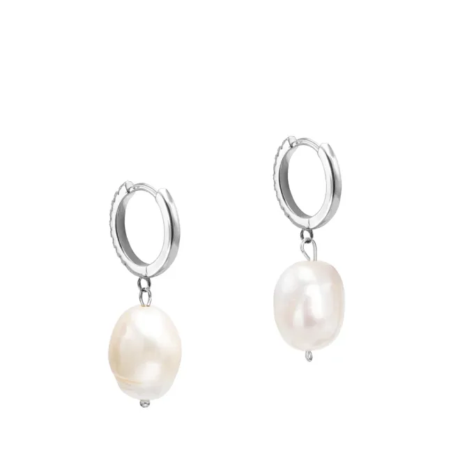 Cercei Argint Premium 925 cu zirconii si perle de cultura picture - 5