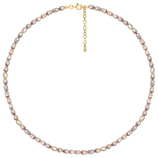 Colier Argint 925 Premium - perle de cultura roz