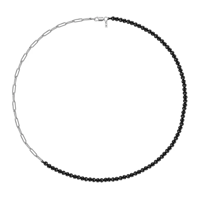 Colier argint lant Hardwear si onix lucios picture - 3