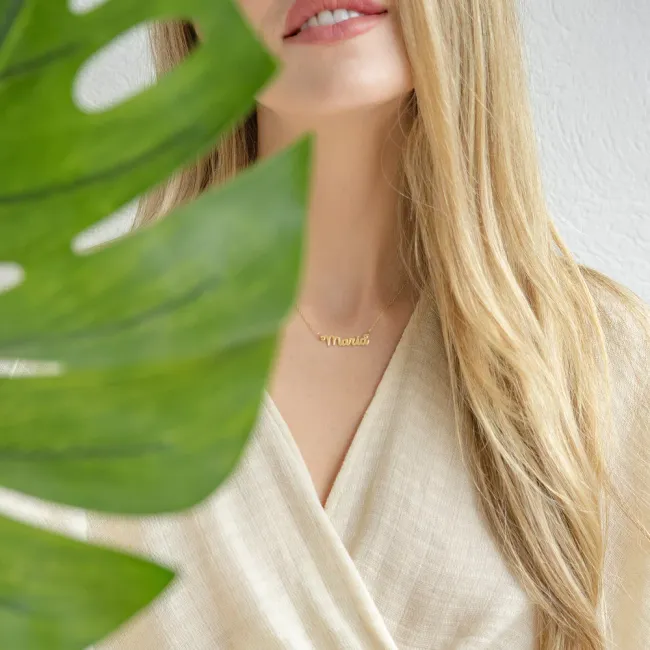 Lantisor Aur 14K Premium cu nume picture - 2