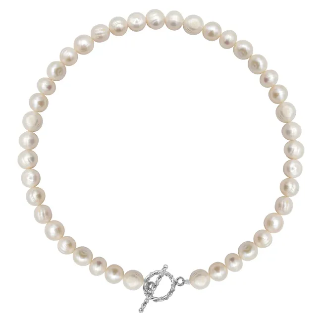 Colier perle de cultura argint dama
