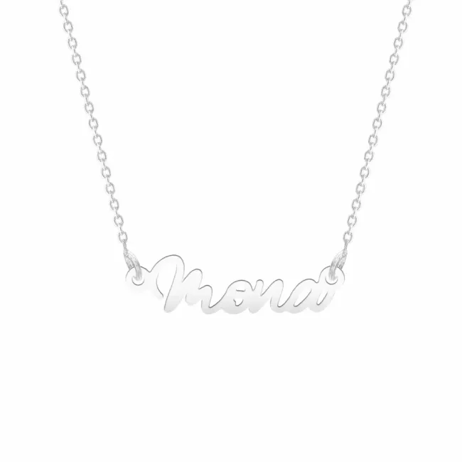 Lantisor cu nume, Argint (decupat stil semnatura)