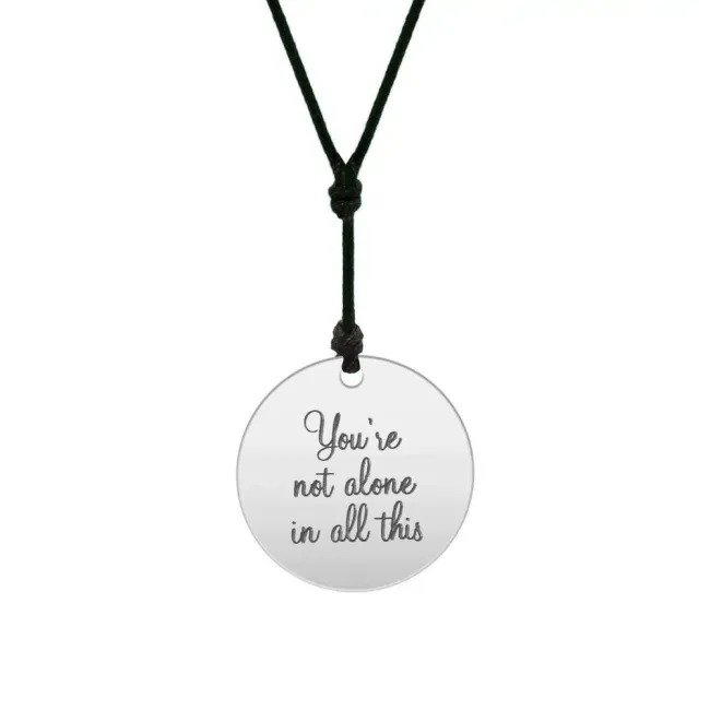 Colier snur banut personalizat gravura text Argint 925 Premium( 17mm)
