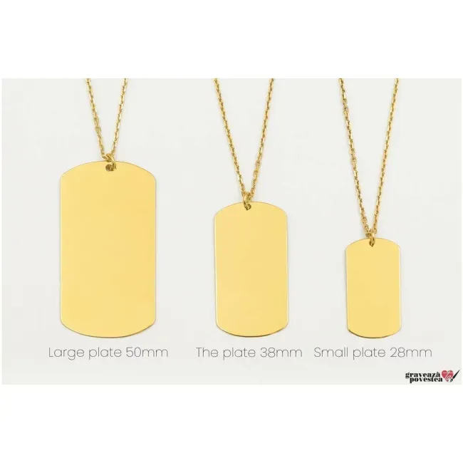 Lant Argint barbat, placuta Army 28 mm, personalizat cu poza (lant Cable) picture - 5