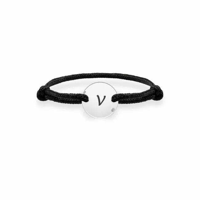 Inel Argint 925 Premium, banut personalizat, snur reglabil (7 mm)