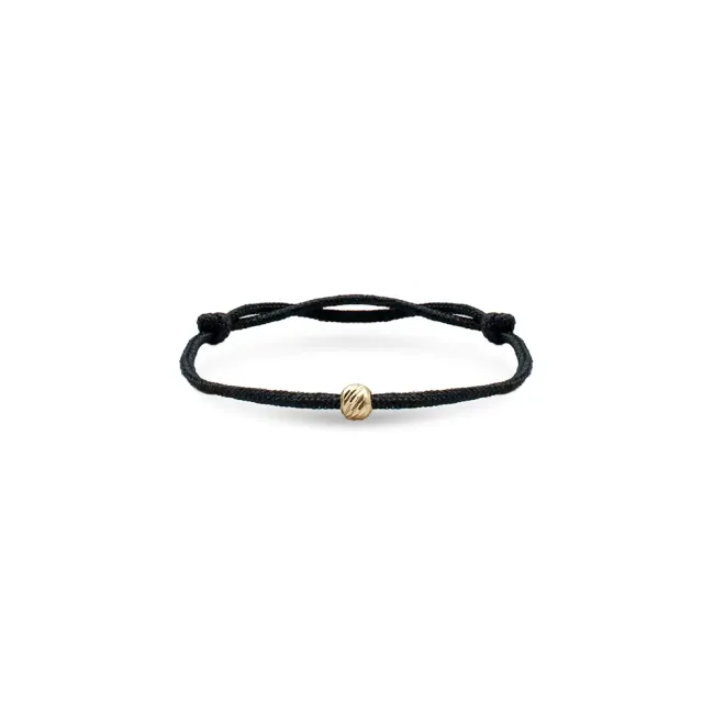 Inel Aur 14K biluta, snur reglabil (2 mm) picture - 3