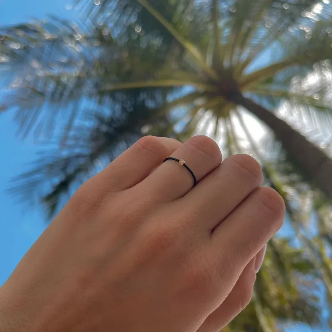 Inel Aur biluta14K, snur reglabil picture - 2