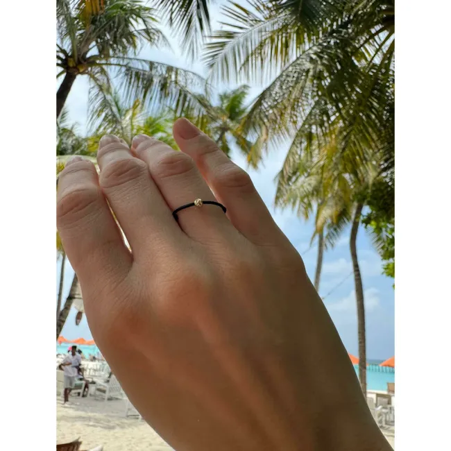 Inel Aur biluta14K, snur reglabil picture - 5